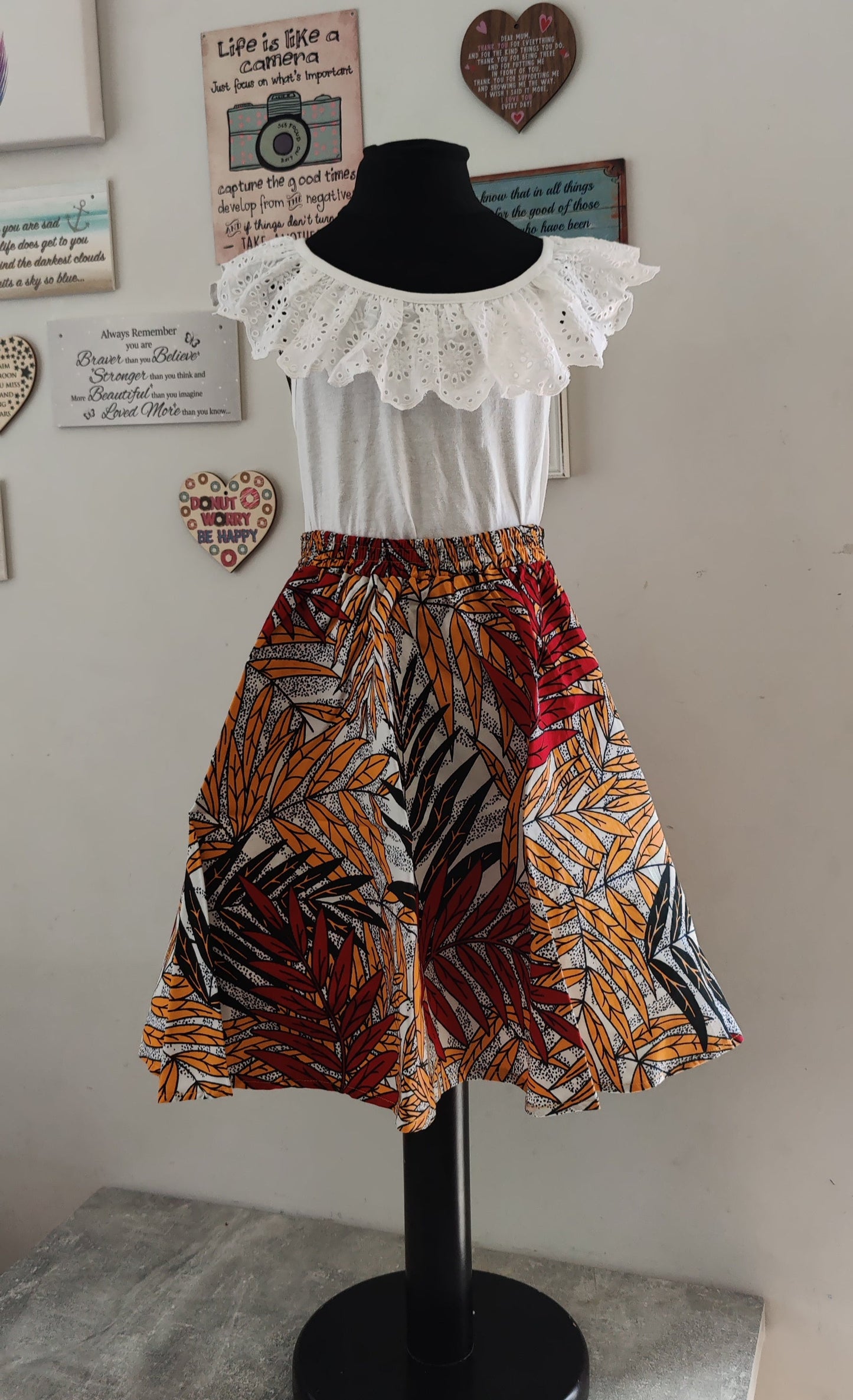 Little Girls African Print Skirt /Toddler Skirt/ Ankara Girls Skirt/ Kingston