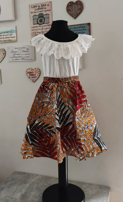 Little Girls African Print Skirt /Toddler Skirt/ Ankara Girls Skirt/ Kingston