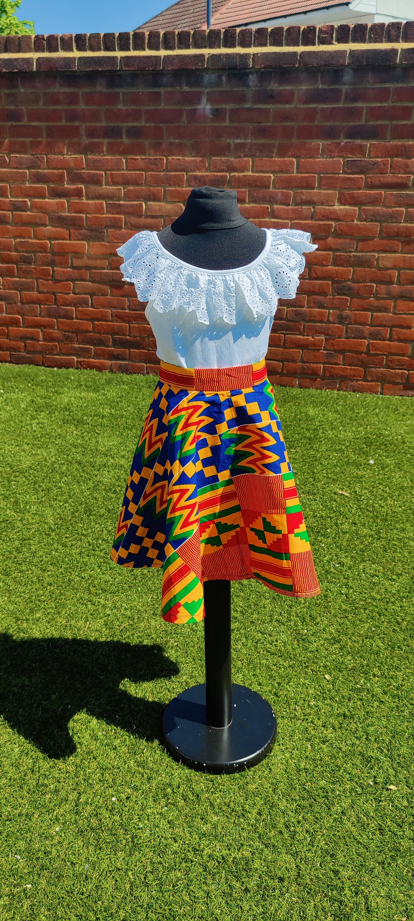 Little Girls African Print Skirt | Ankara Toddler Skirt | African Clothing for Girls | Kids Ankara Skirt | Birthday Outfit | Ages 3–4 Years