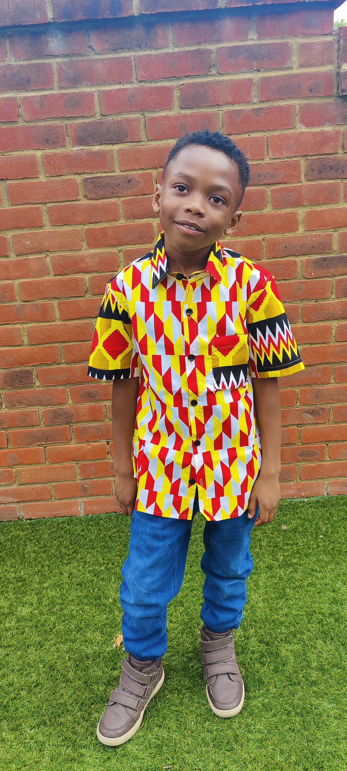 African Print  Boys Shirt / Ada