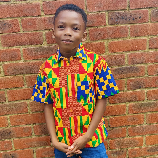 Boys African Print Shirt / Kente