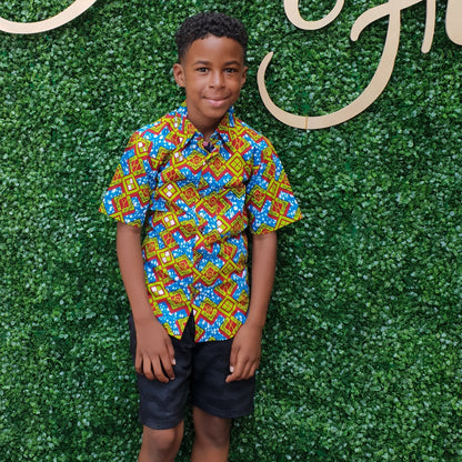 Boys African Print Shirt / 3-4 year old (Copy)