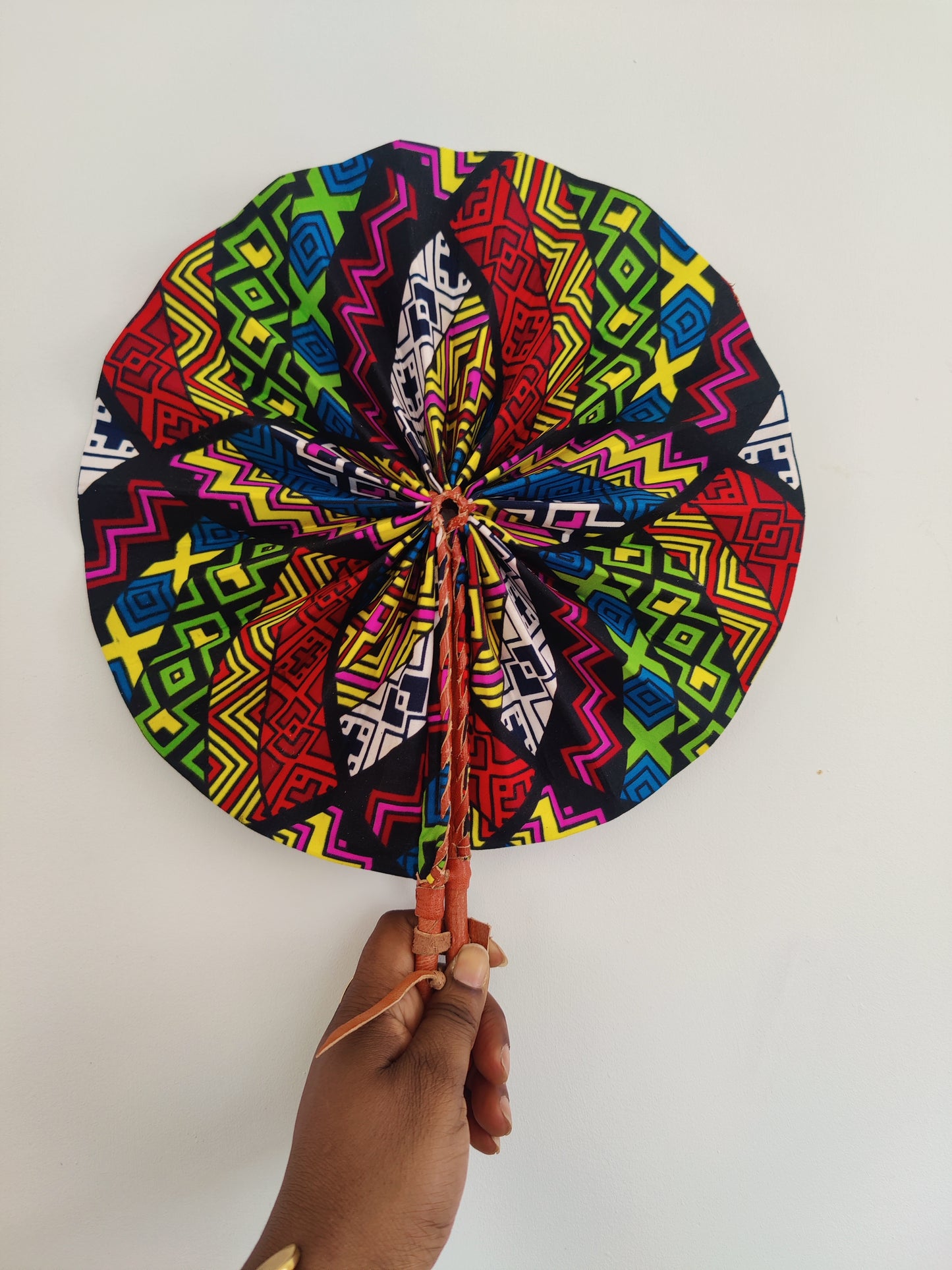 African Print Folding Hand Fan/ Medium
