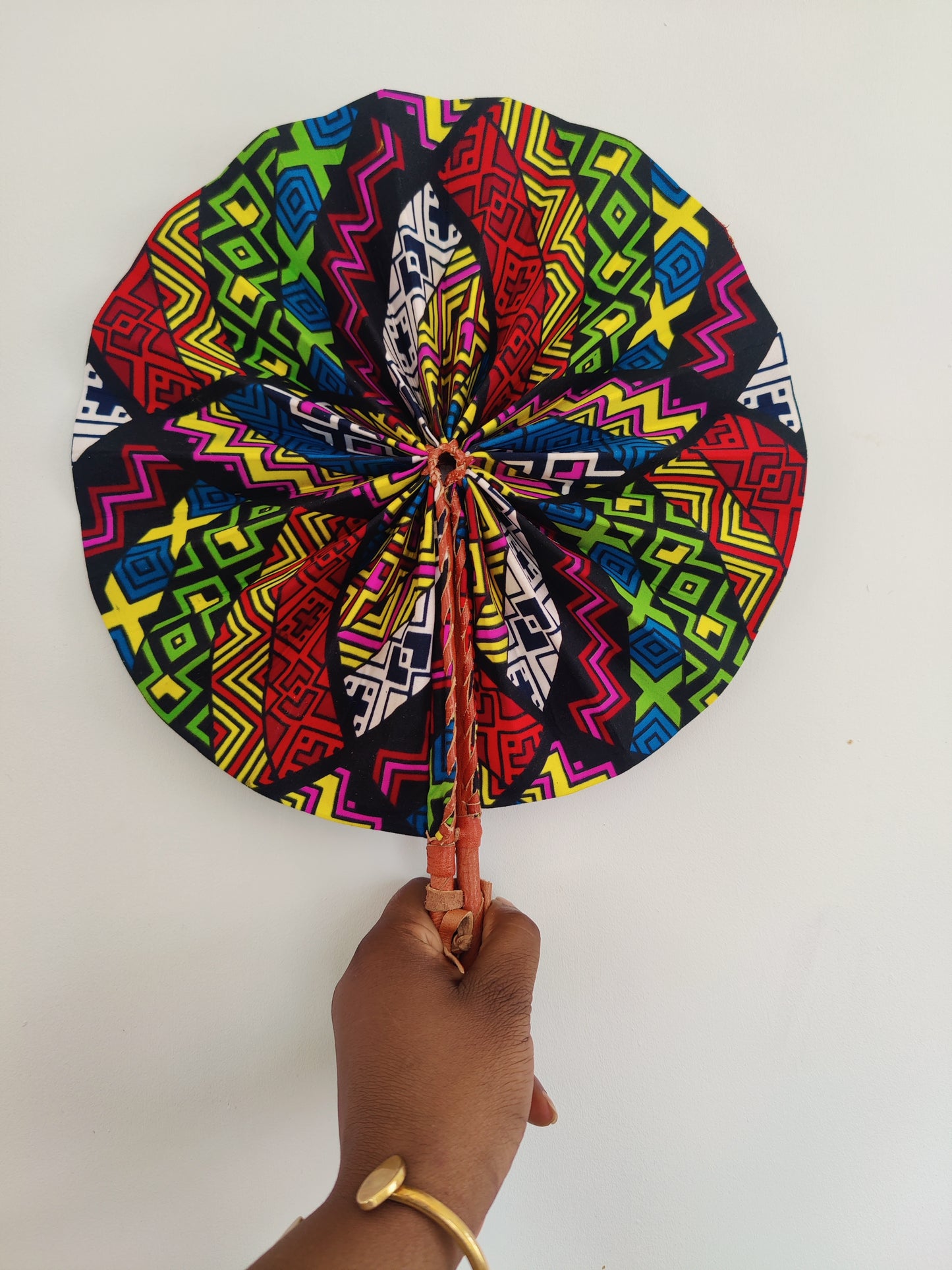 African Print Folding Hand Fan/ Medium