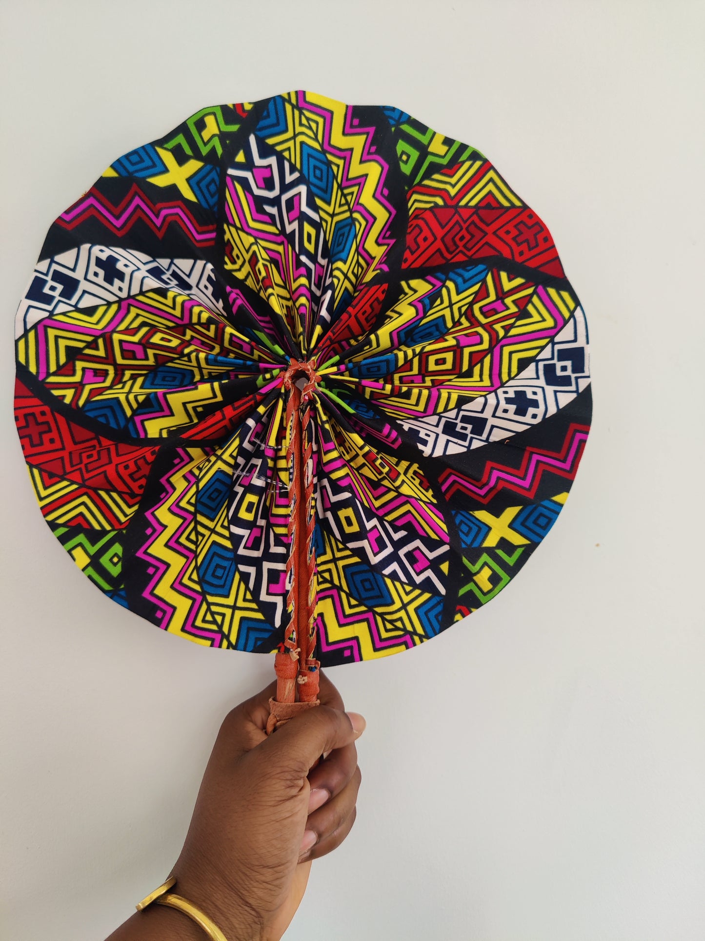 African Print Folding Hand Fan/ Medium