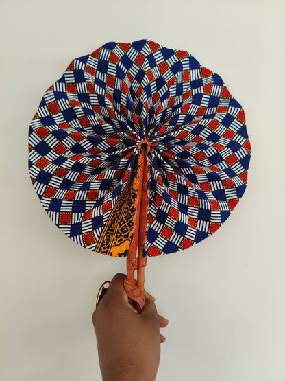 African Print Folding Hand Fan/ Medium