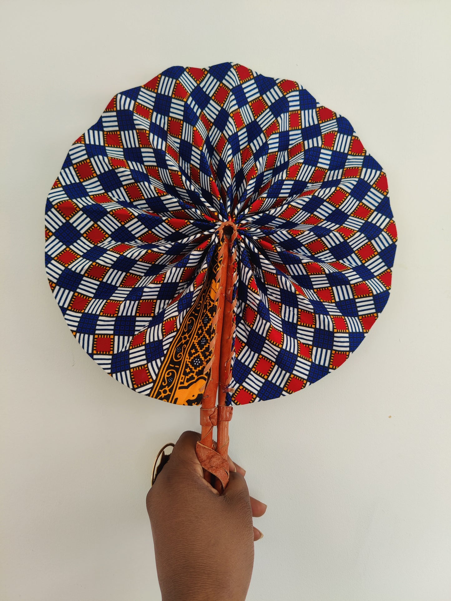 African Print Folding Hand Fan/ Medium