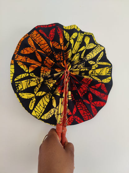 African Print Folding Hand Fan/ Medium