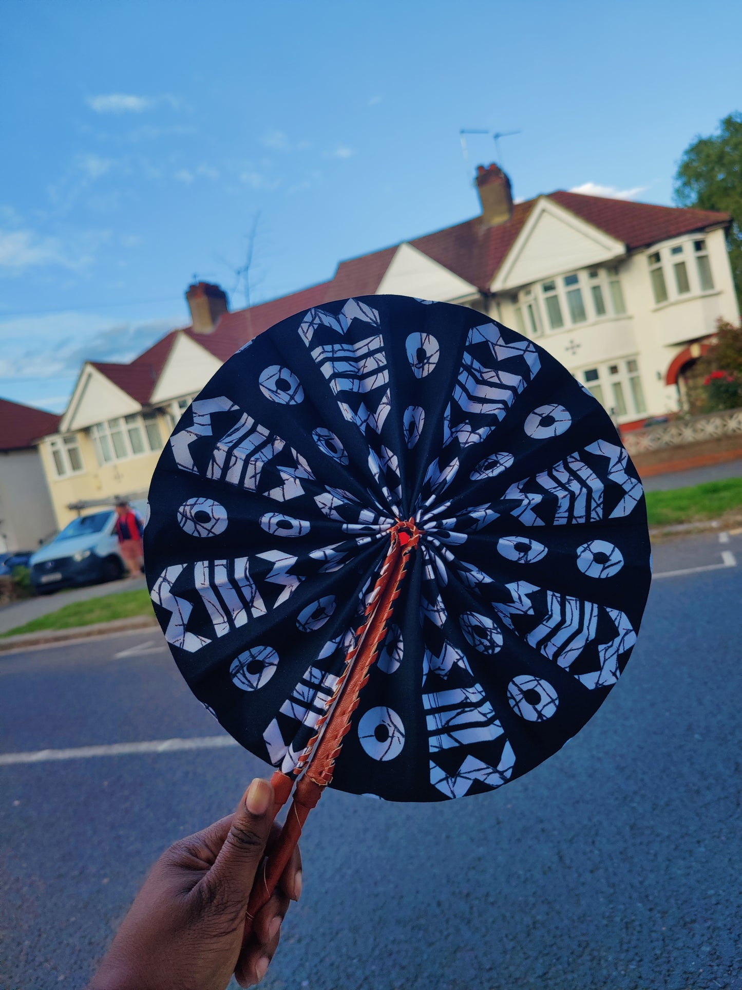 African Print Folding Hand Fan/ Medium