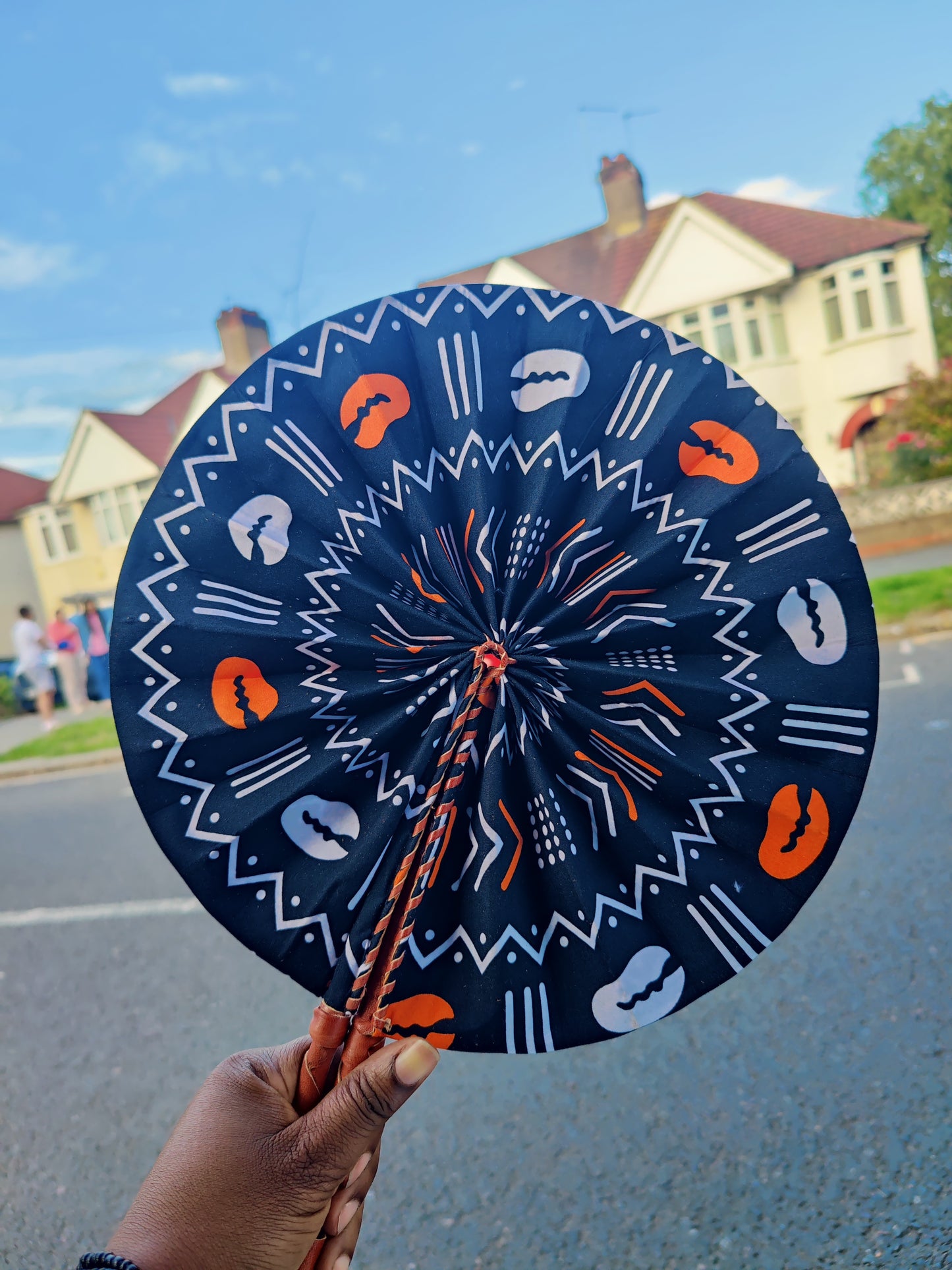 African Print Folding Hand Fan/ Medium