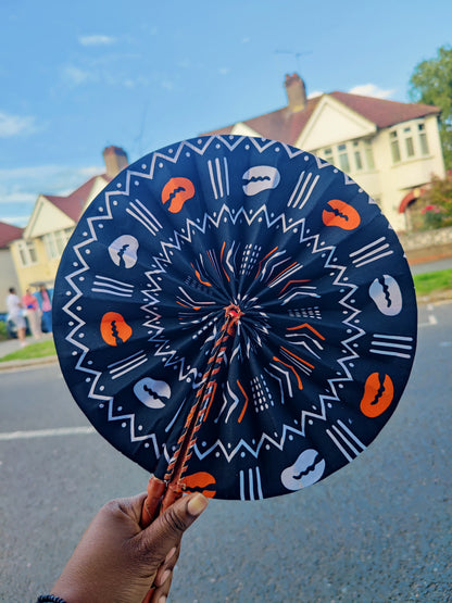 African Print Folding Hand Fan/ Medium