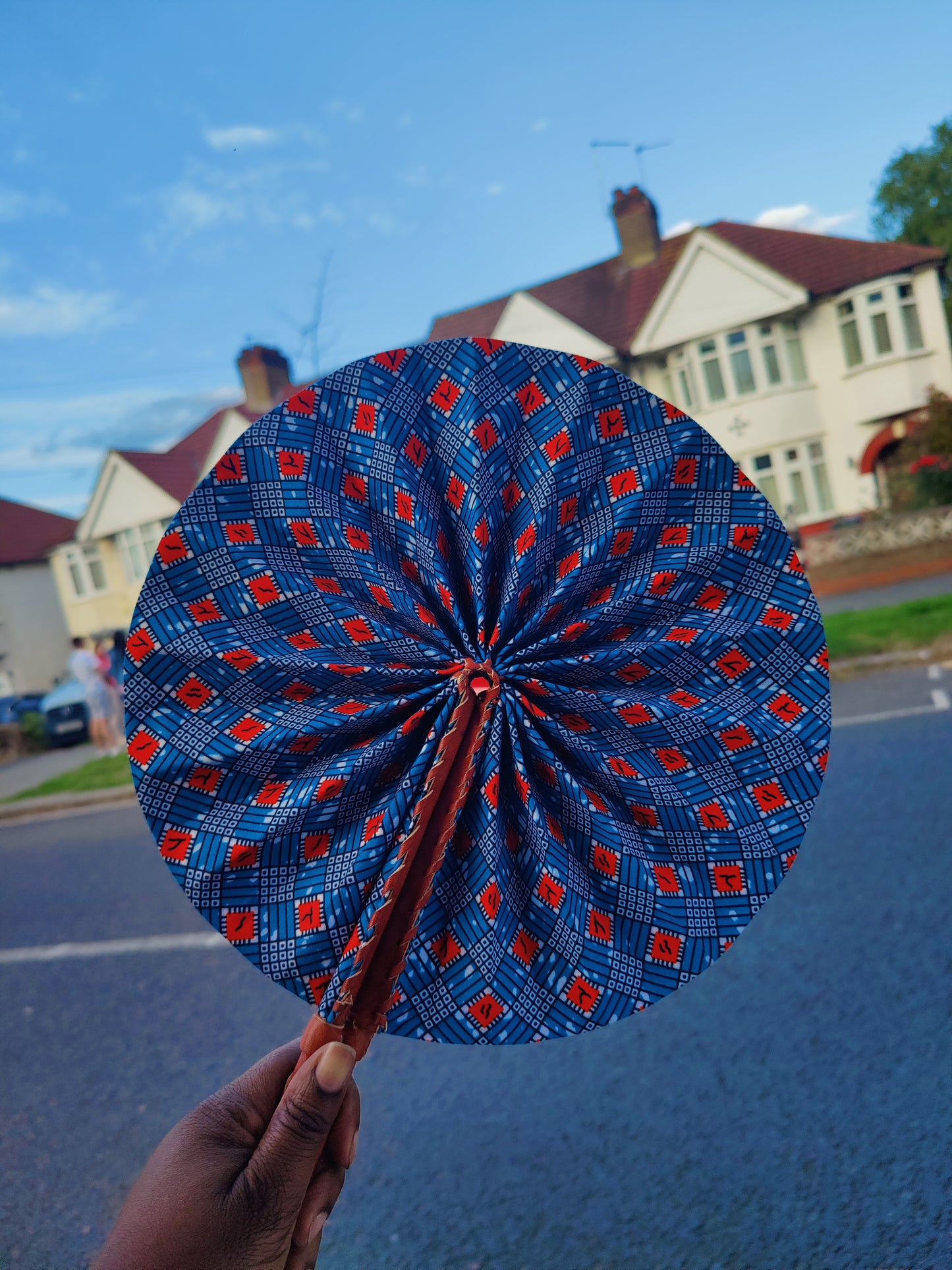 African Print Folding Hand Fan/ Medium