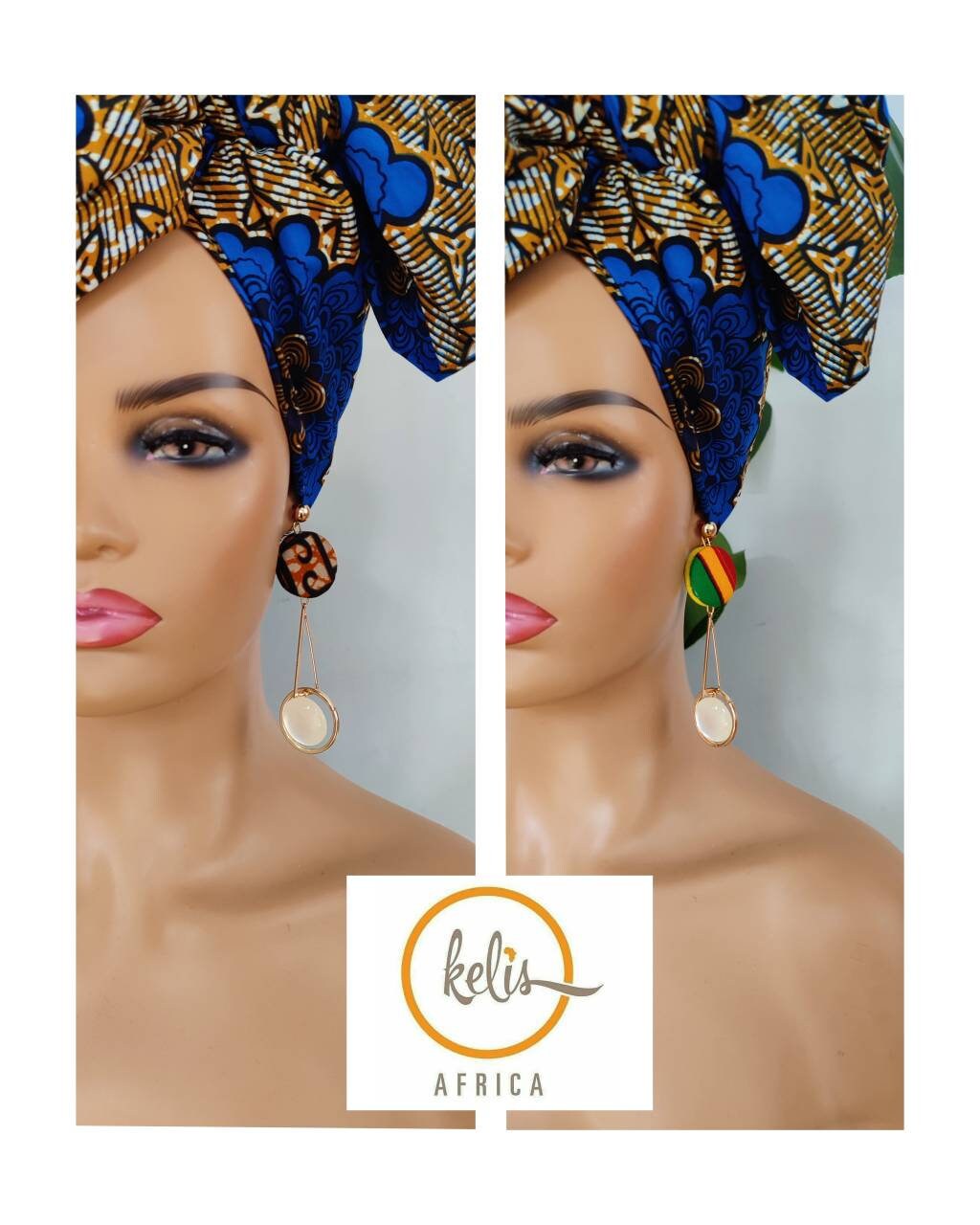 Handmade Ankara Fabric Earrings: African Print Dangle Earrings