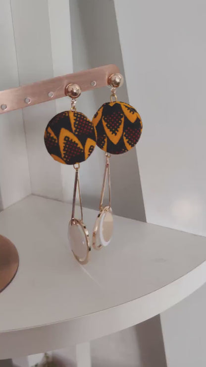 Handmade Ankara Fabric Earrings: African Print Dangle Earrings