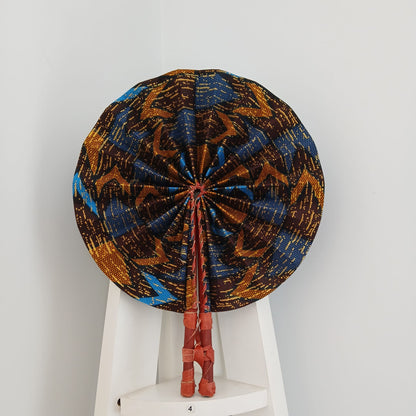 African Print Folding Hand Fan/ Medium