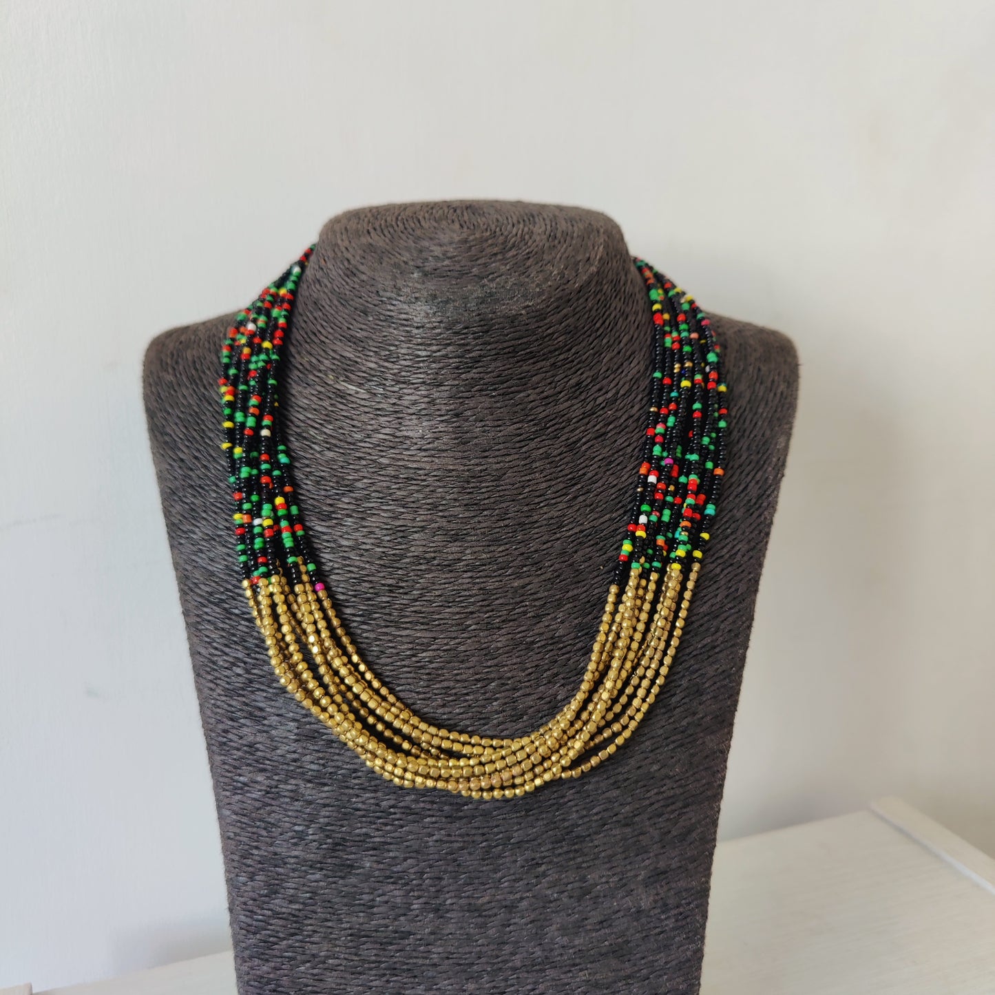Seed-beads Multi Strand Necklace