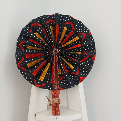African Print Folding Hand Fan/ Medium