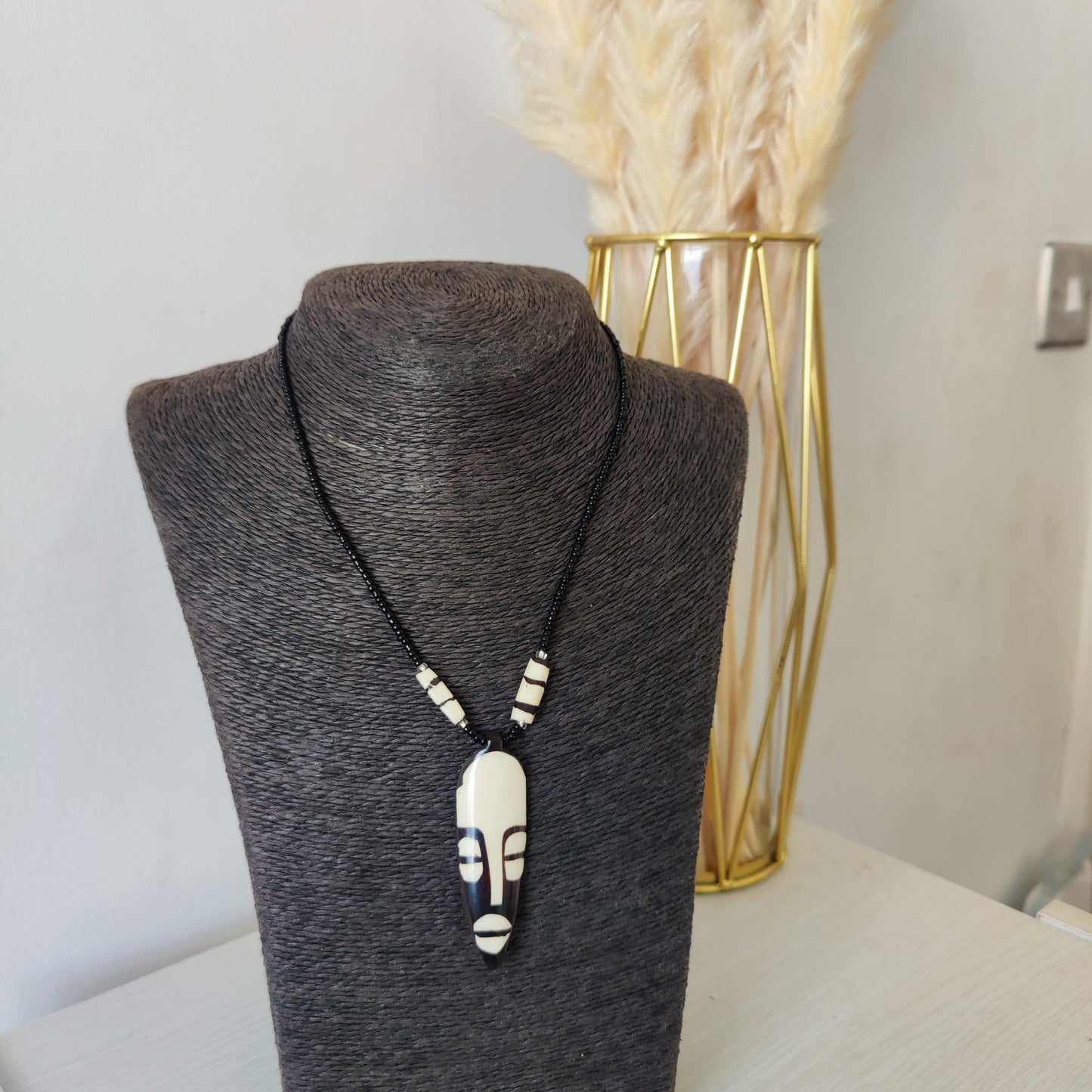 Africa Handmade Bone Pendants Necklace//Unisex