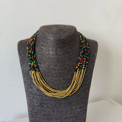 Seed-beads Multi Strand Necklace