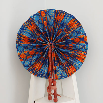 African Print Folding Hand Fan/ Medium