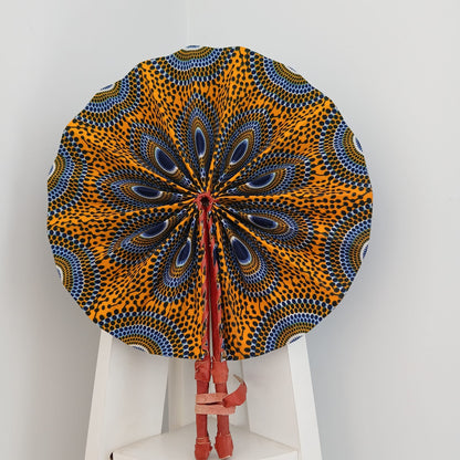 African Print Folding Hand Fan/ Medium