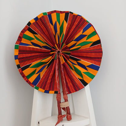 African Print Folding Hand Fan/ Medium