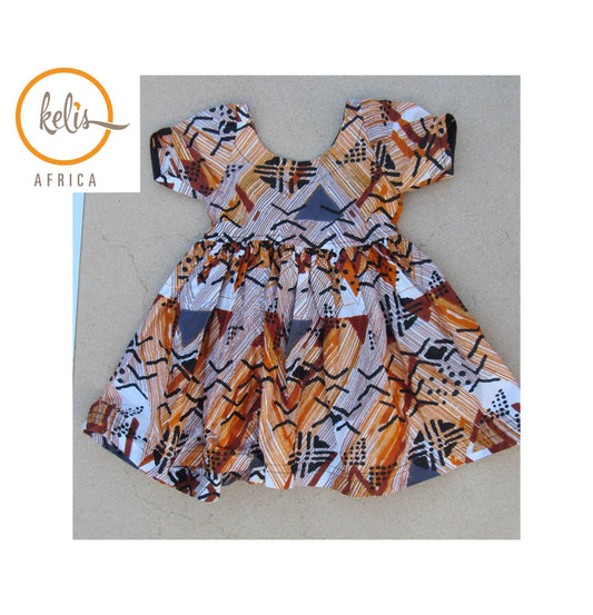 Little Girl's Dress,  African Print Girls Dress, Party Dress, Church Dress, Toddler Dress,  Ankara Girls Dress, Mud Cloth