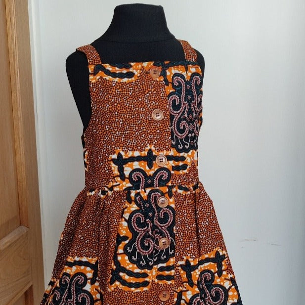 African print hotsell pinafore dress