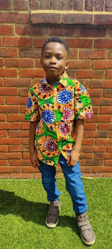 Little Boys Shirt, Ankara Print, Handmade,  African Print Clothes, Short Sleeve Shirt, Party Shirt, Toddler Shirt, Efruo